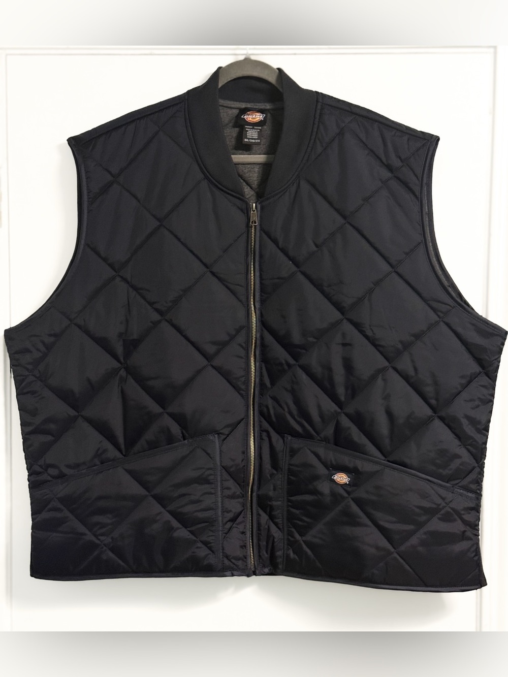 Dickies Men’s 3XL Quilted Work Vest Black Big & Tall Utility